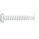 Tornillo broca cabeza alomada DIN 7504-N 4.2mm x 16mm color blanco. (Caja 1000 uds.)